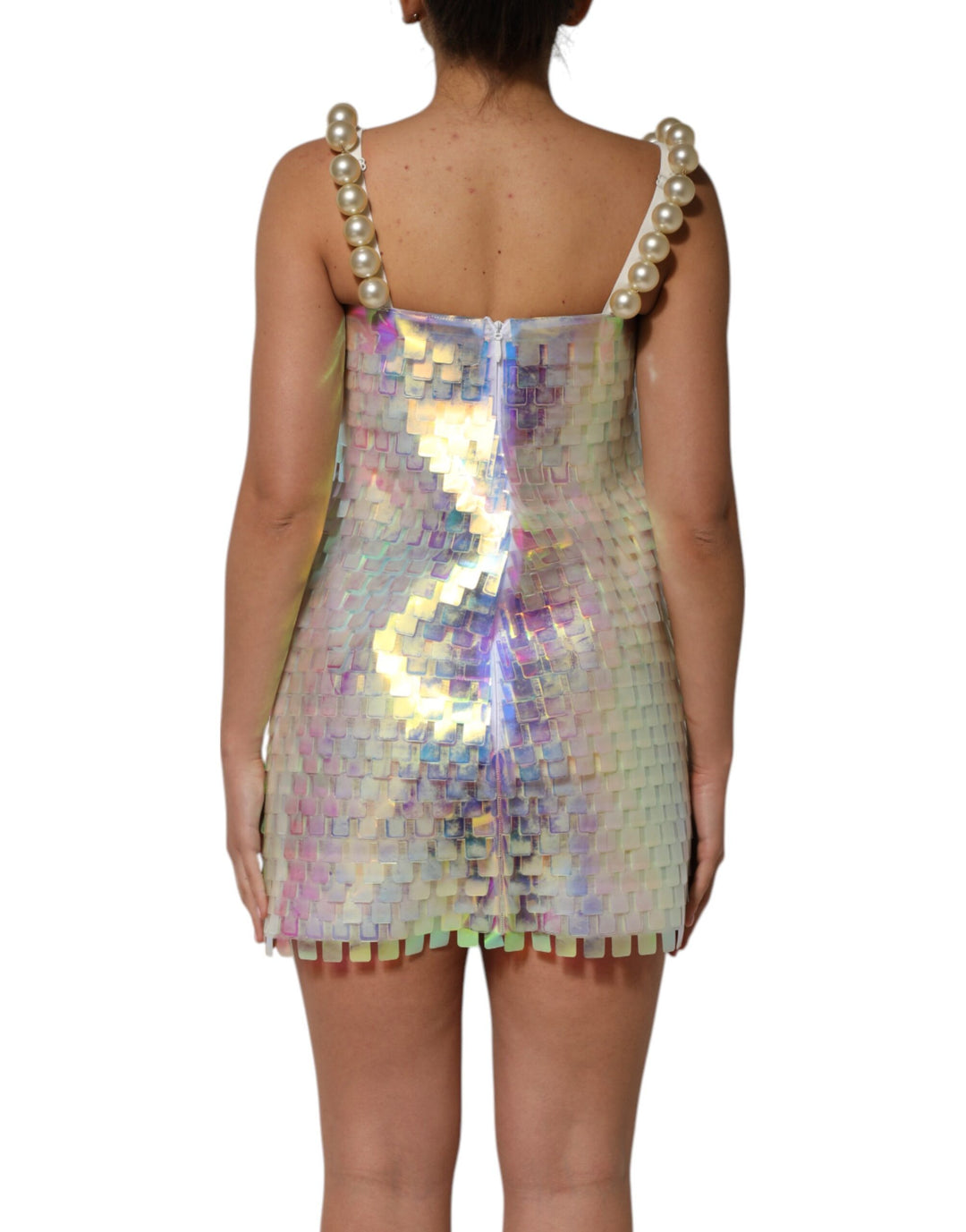 Dolce & Gabbana Multicolor Sequin Holographic Mini Dress – SEYMAYKA Dolce & Gabbana Multicolor Sequin Holographic Mini Dress – SEYMAYKA
