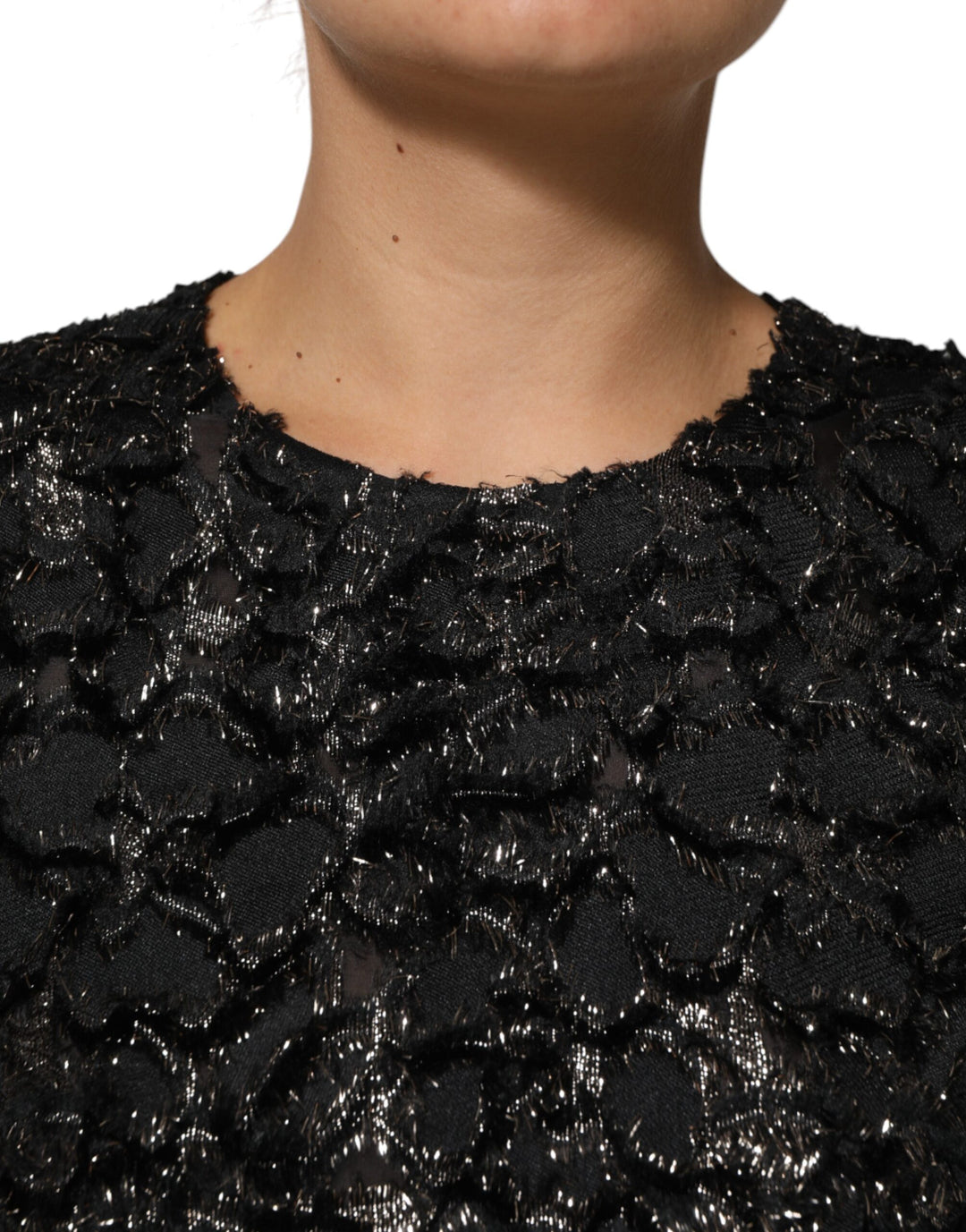 dolce and gabbana black sequin dress NWT Dolce & Gabbana Black Sequin Flared Cross-Back Mini Dress 40/US 4 $2,345