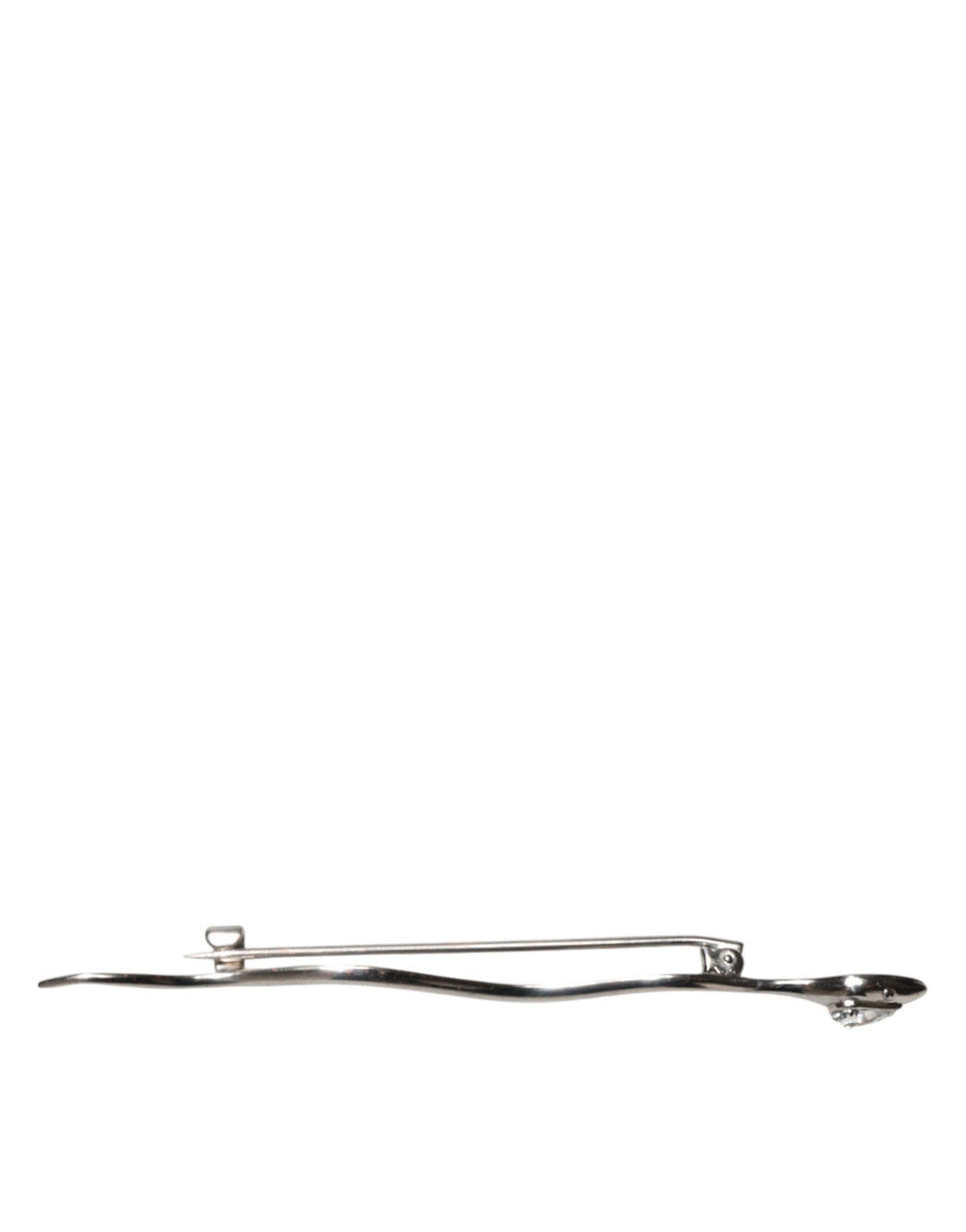 Silver Brass Crystal Spilla Serpente Mens Brooch Pin