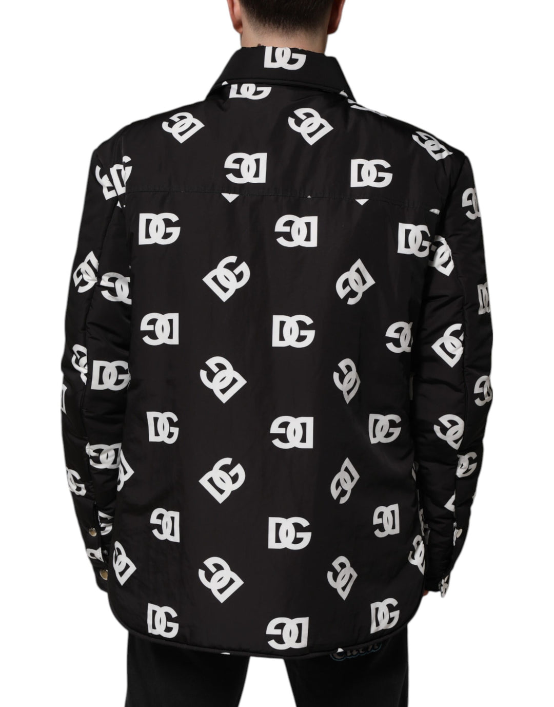 Black DG Monogram Nylon Windbreaker Jacket