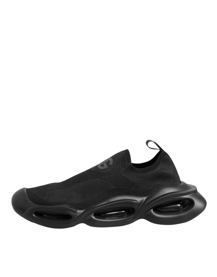 Black Slip On Wave Low Top Men Sneaker Shoes
