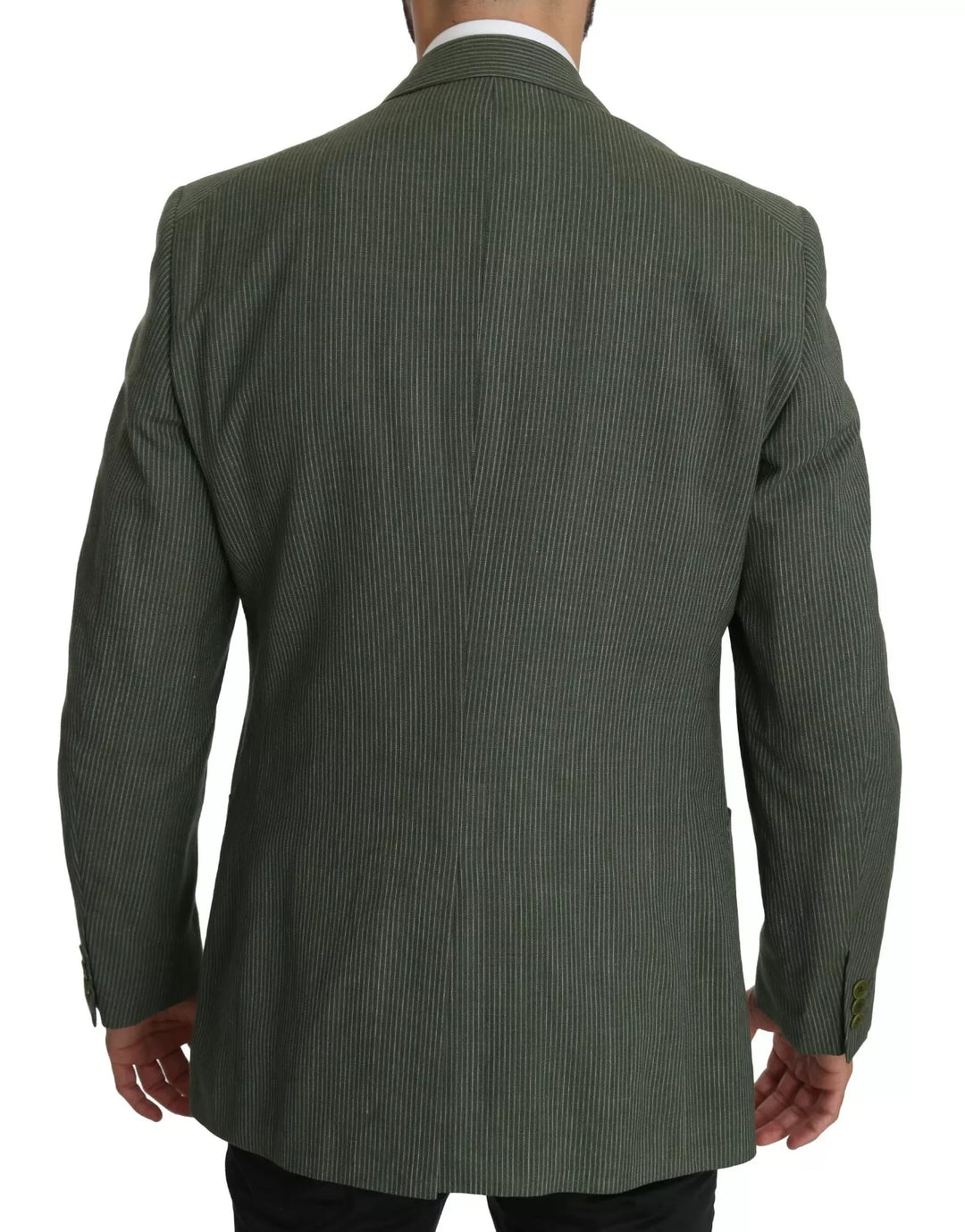 Green Linen Blazer One Piece Single Breasted Jacket
