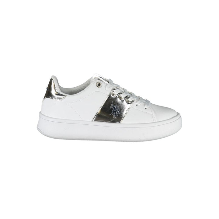 White Polyester Sneaker