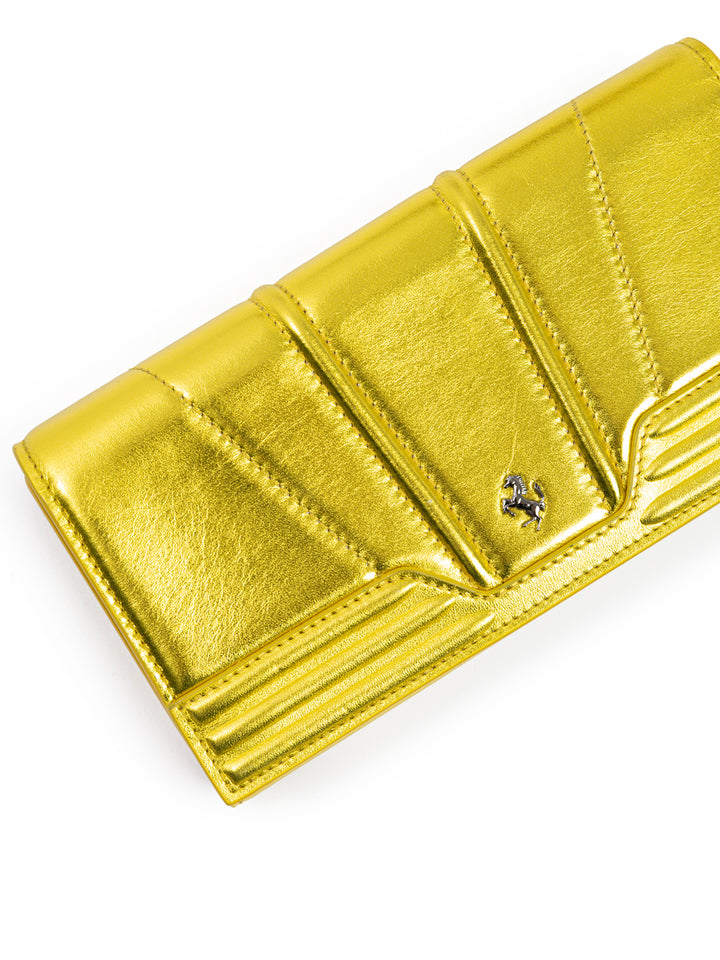 Metal Yellow GT patent leather purse