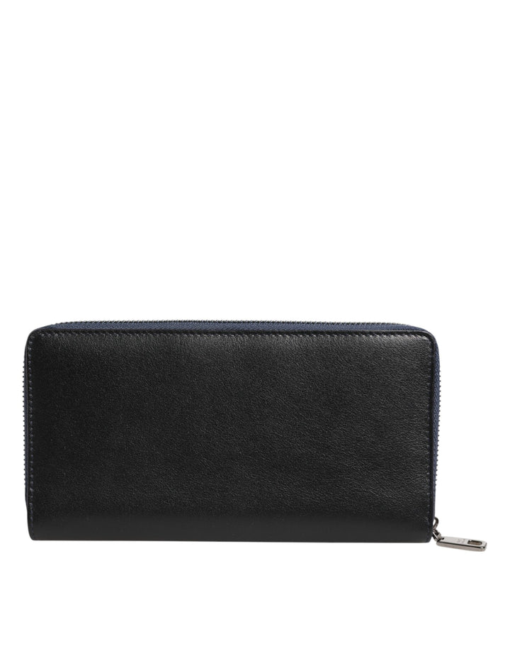 Black Blue Exotic Leather Men Continental Clutch Wallet