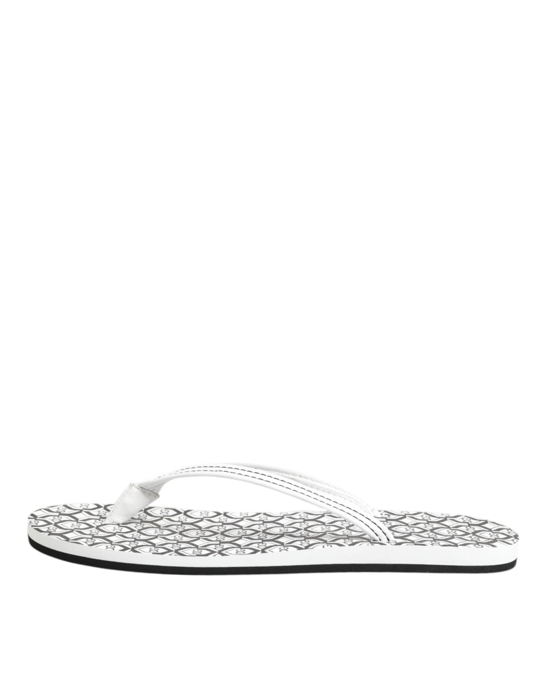 Black White Logo Beachwear Flats Slipper Shoes