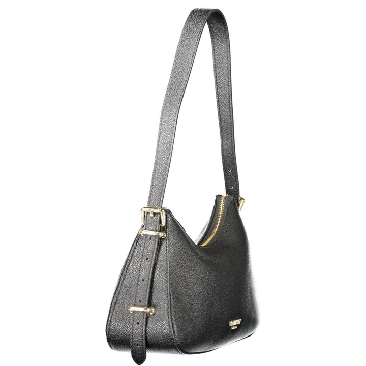 Black Polyethylene Women Handbag