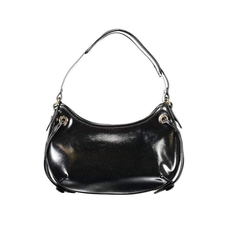 Black Polyethylene Women Handbag