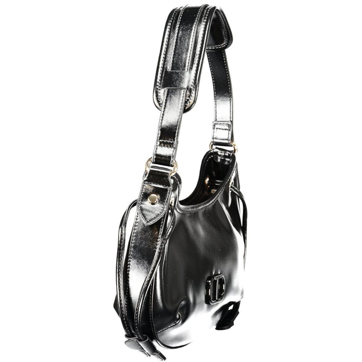 Black Polyethylene Women Handbag