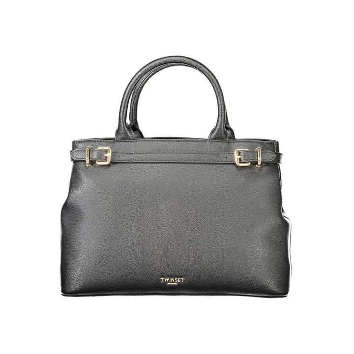 Black Polyethylene Women Handbag