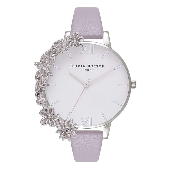 Purple Artificial Leather Watch