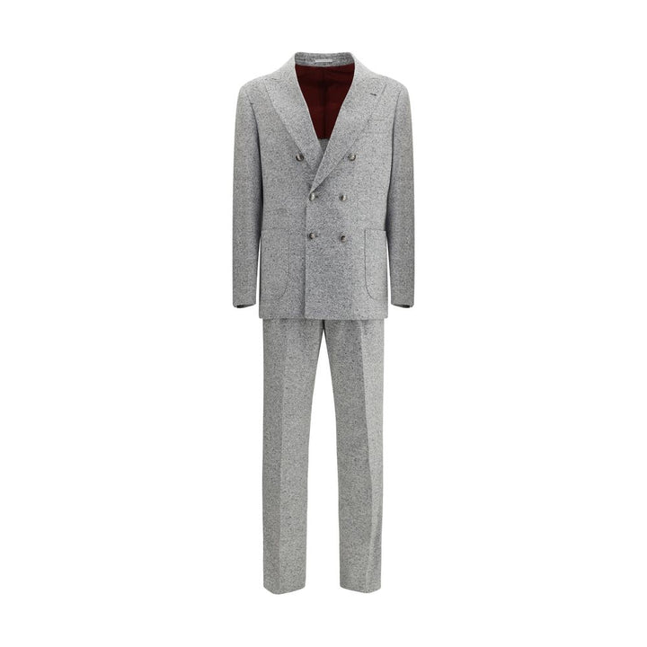 Wool and cashmere buttoned grisaille Suit