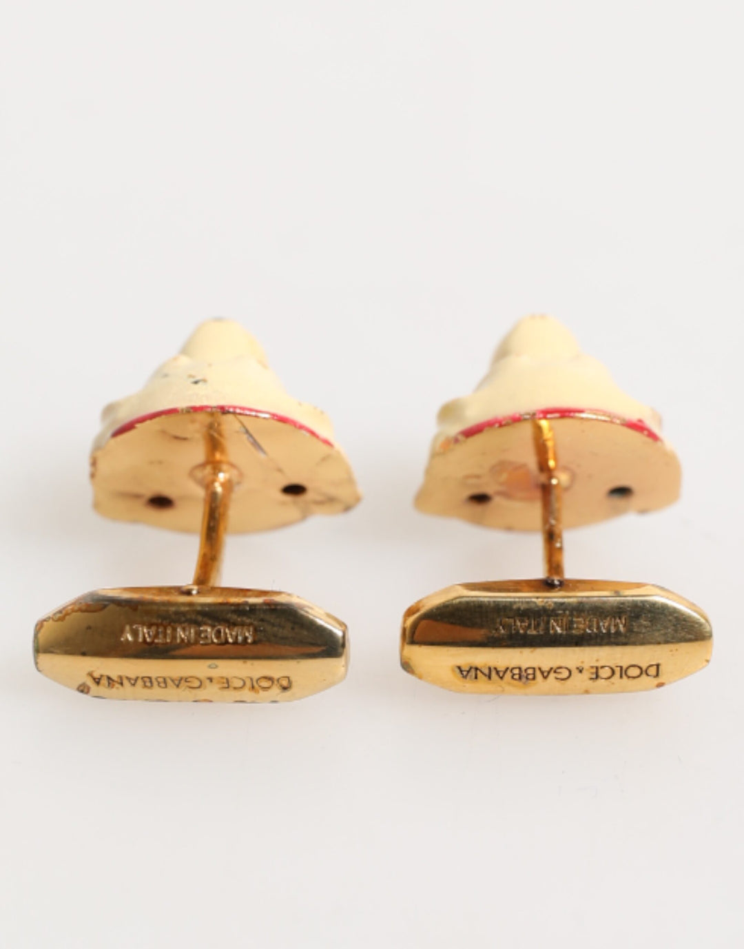 Brass Gold Tone Dog Puppy Men's Accessories Cufflink