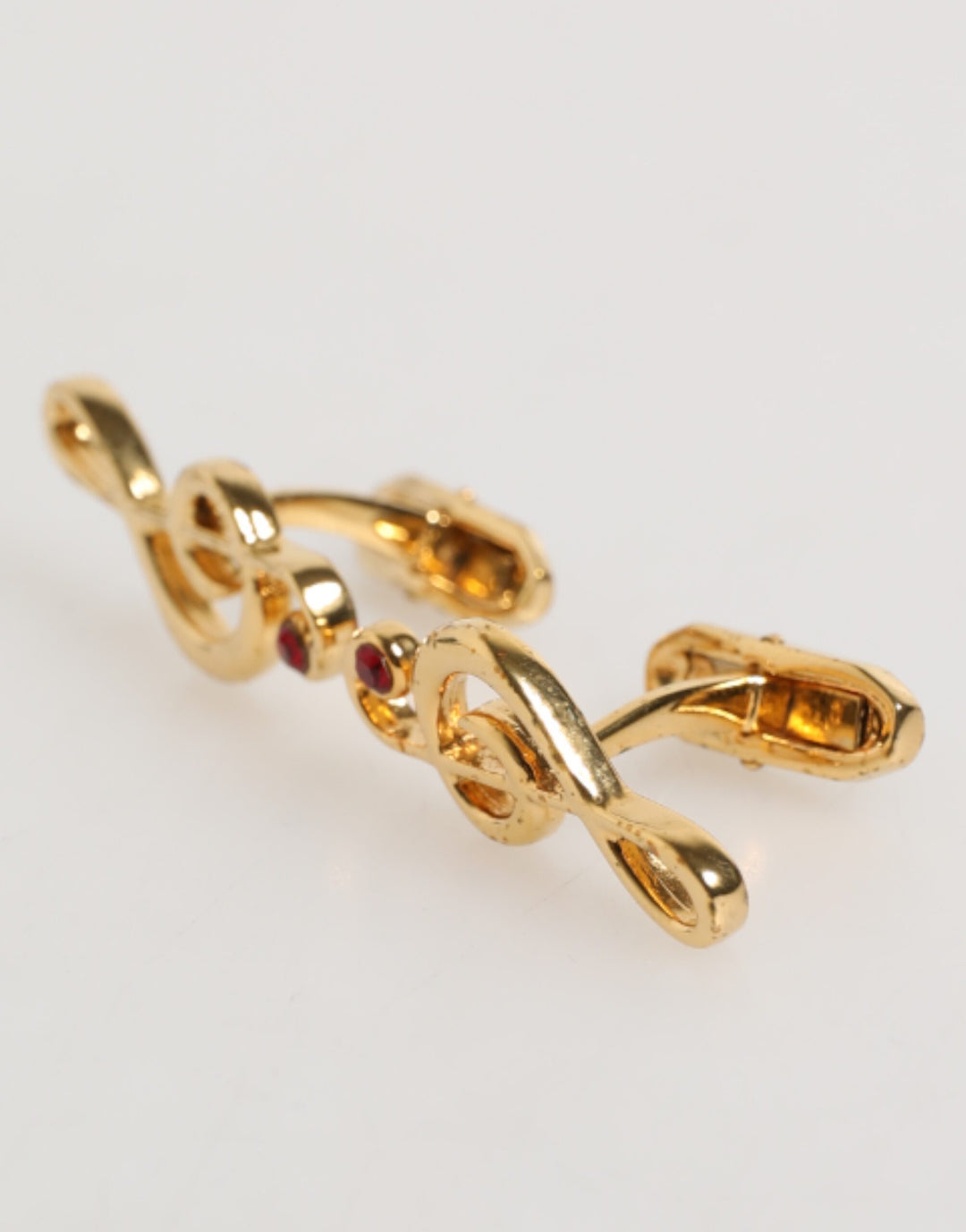 Gold Musical Note Metal Brass Pin Men Accessory Cufflinks