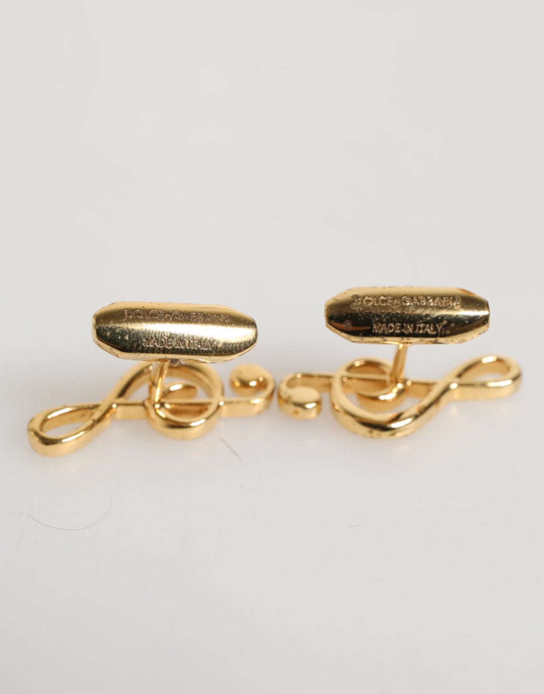 Gold Musical Note Metal Brass Pin Men Accessory Cufflinks