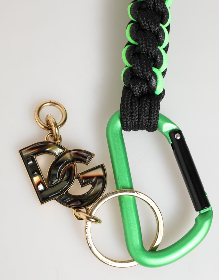 Multicolor Polyester Tape String DG Logo Keychain Keyring