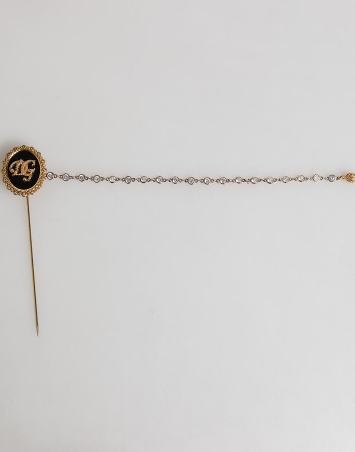 Lapel Pin DG Logo Gold Chain Mens Accessories Brooch