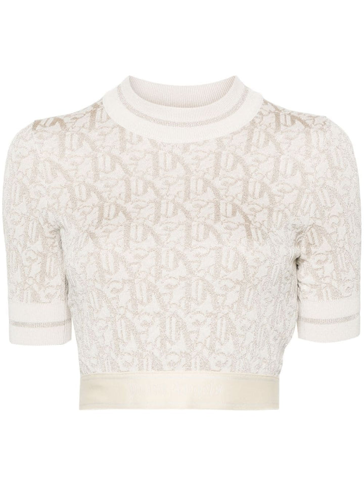 monogram-jacquard T-shirt-0