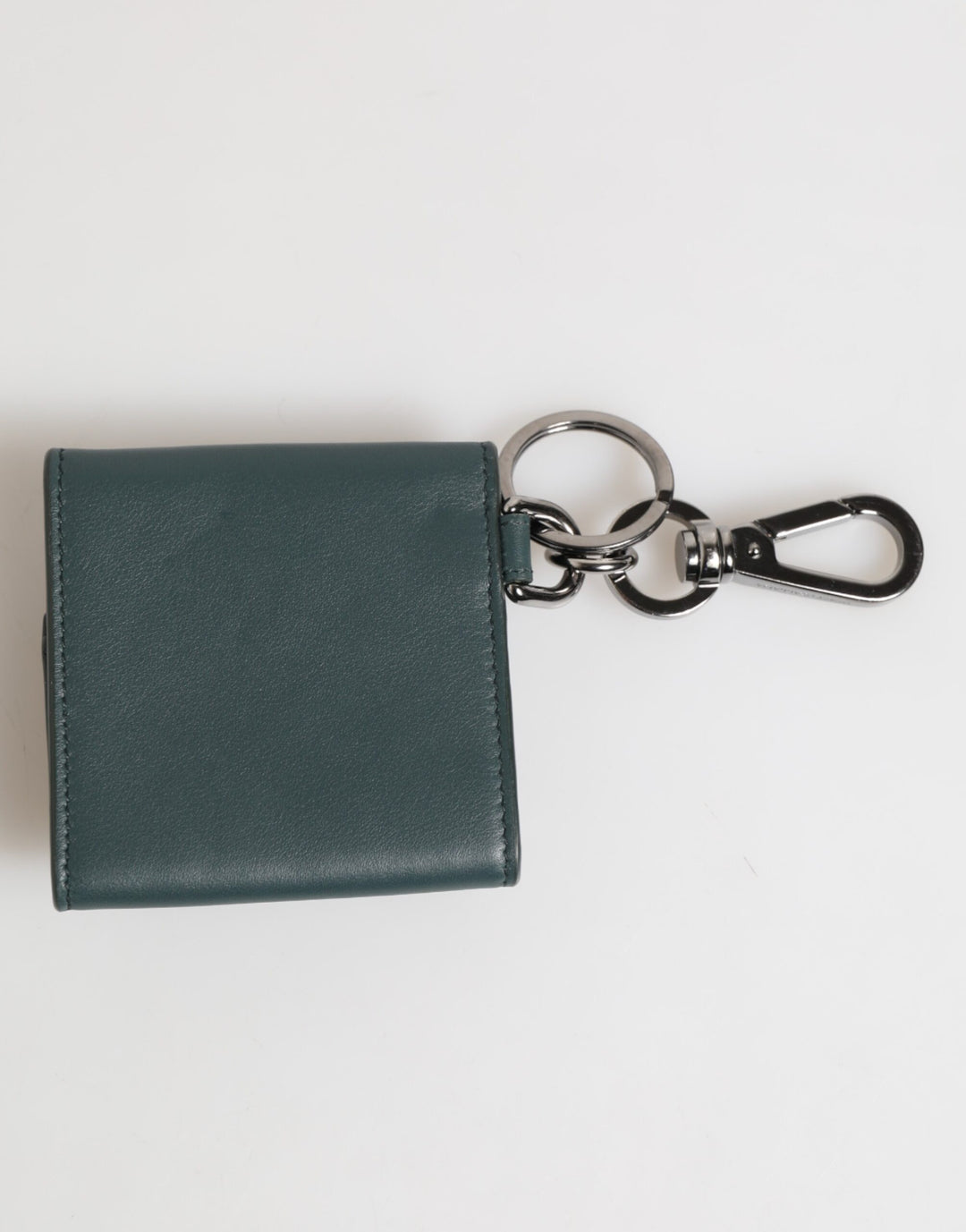 Dark Green Leather DG Logo Coin Purse Bag Charm Wallet