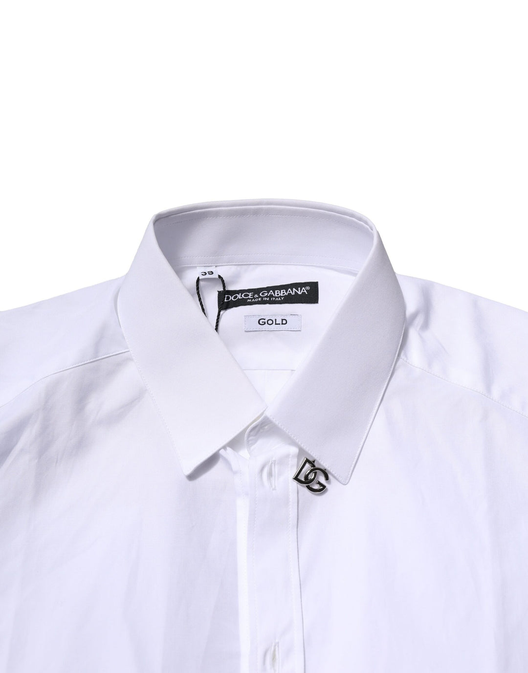 White Cotton GOLD Long Sleeves Formal Shirt