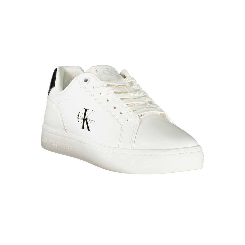 White Polyester Sneaker