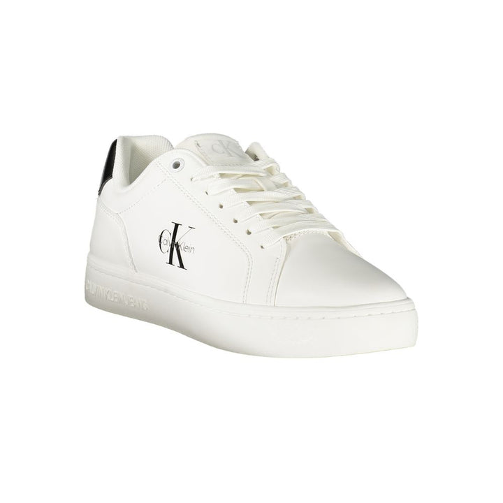 White Polyester Sneaker