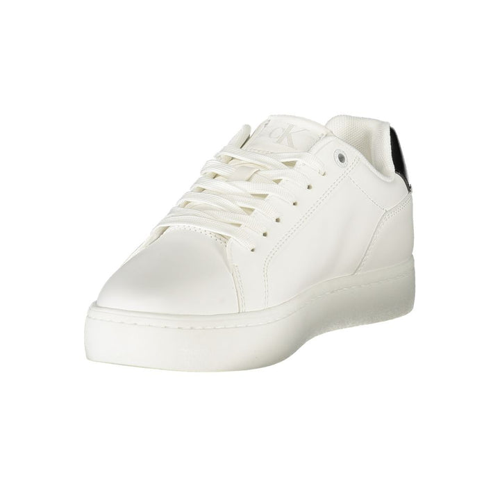 White Polyester Sneaker