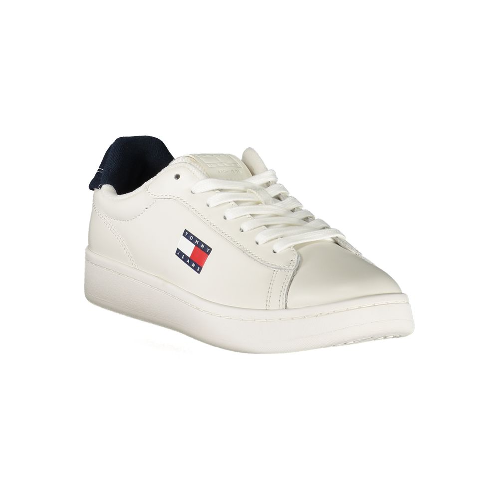 White Polyester Sneaker