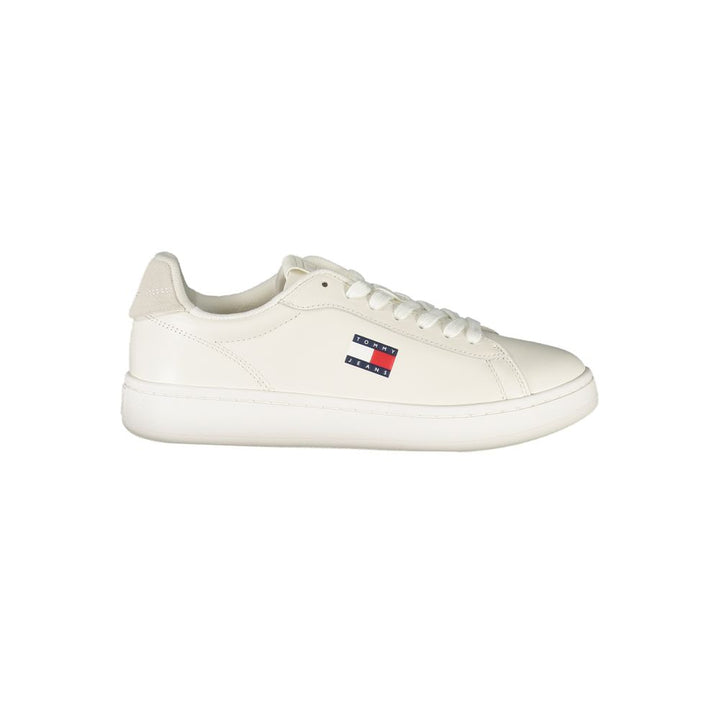 White Polyester Sneaker