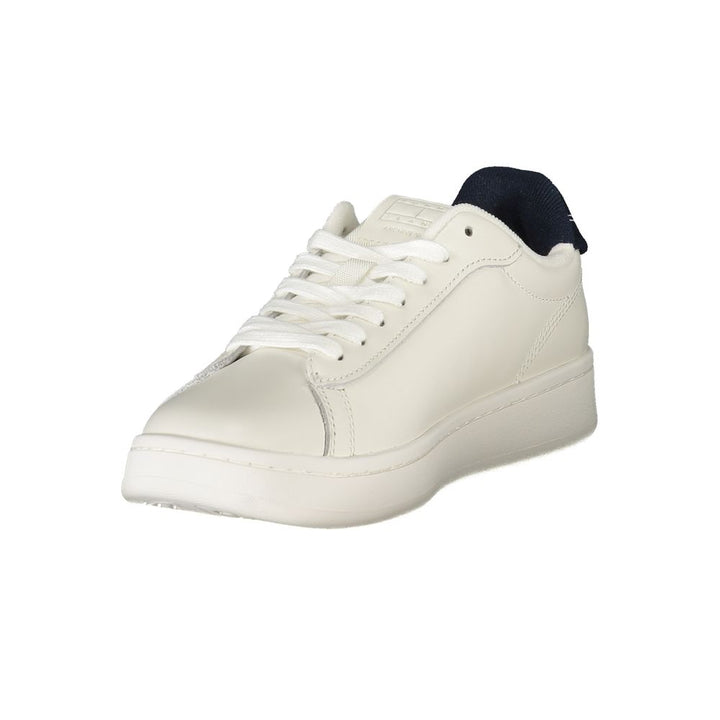 White Polyester Sneaker