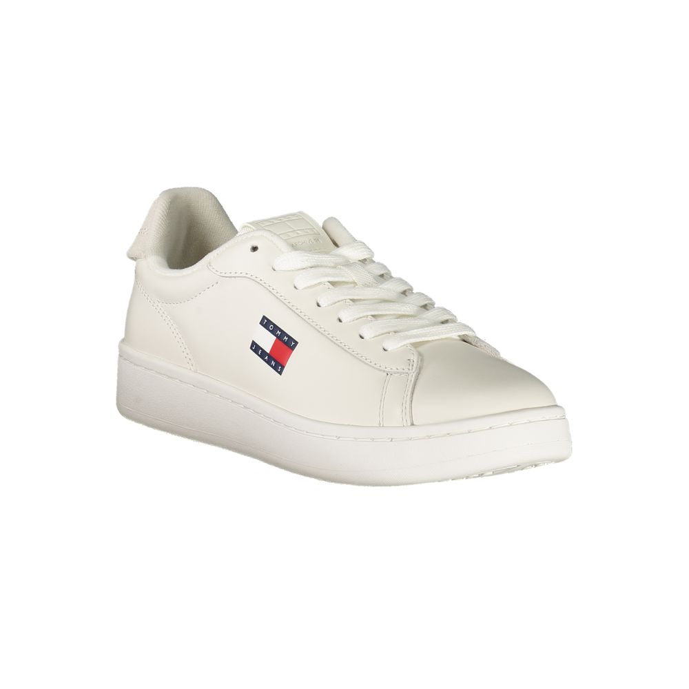 White Polyester Sneaker