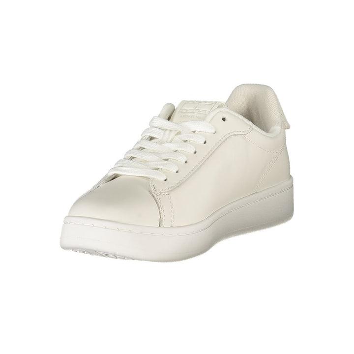 White Polyester Sneaker