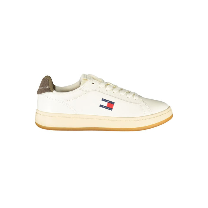 White Polyester Sneaker
