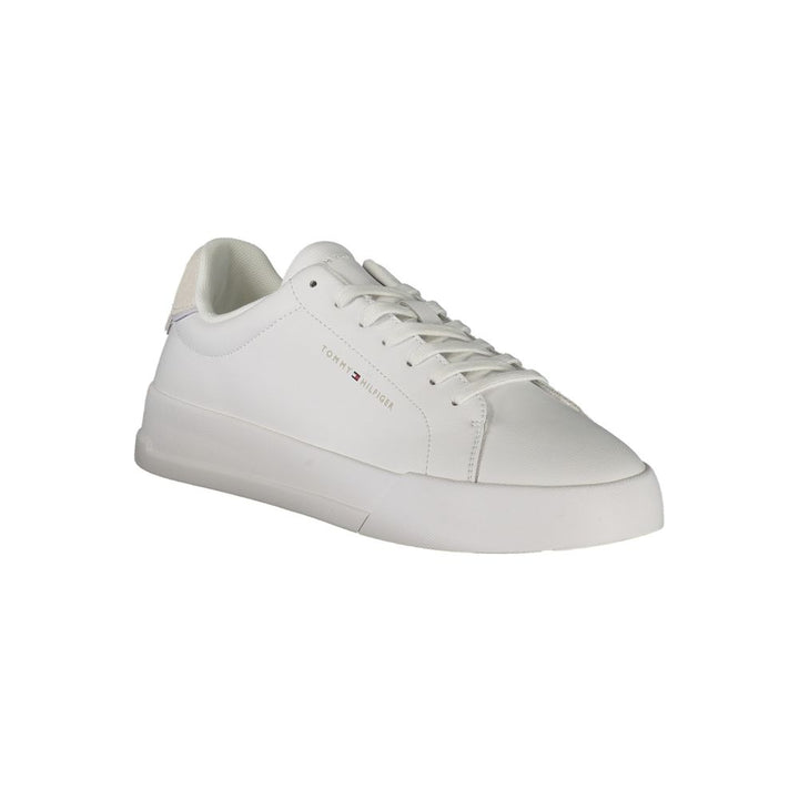 White Polyester Sneaker