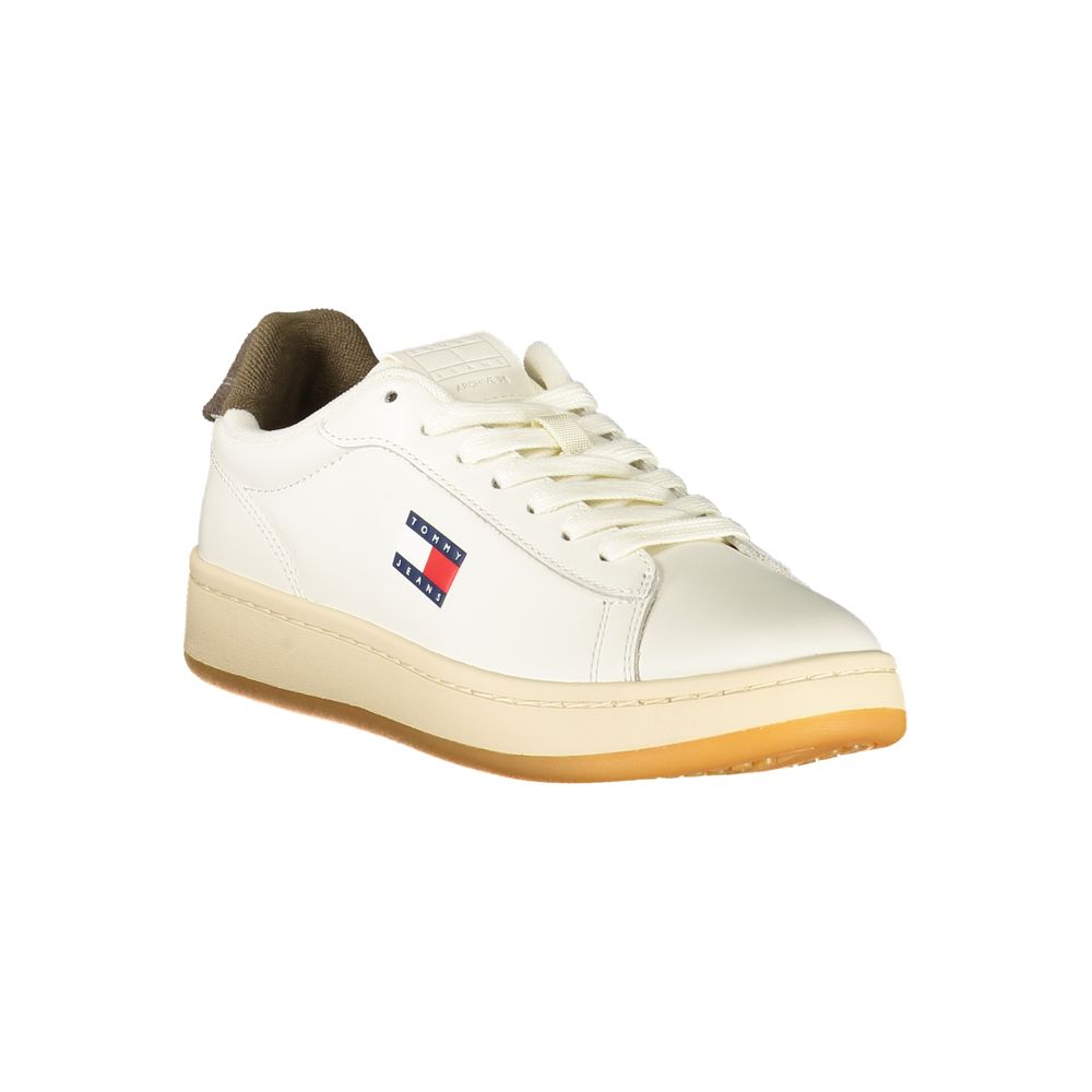 White Polyester Sneaker
