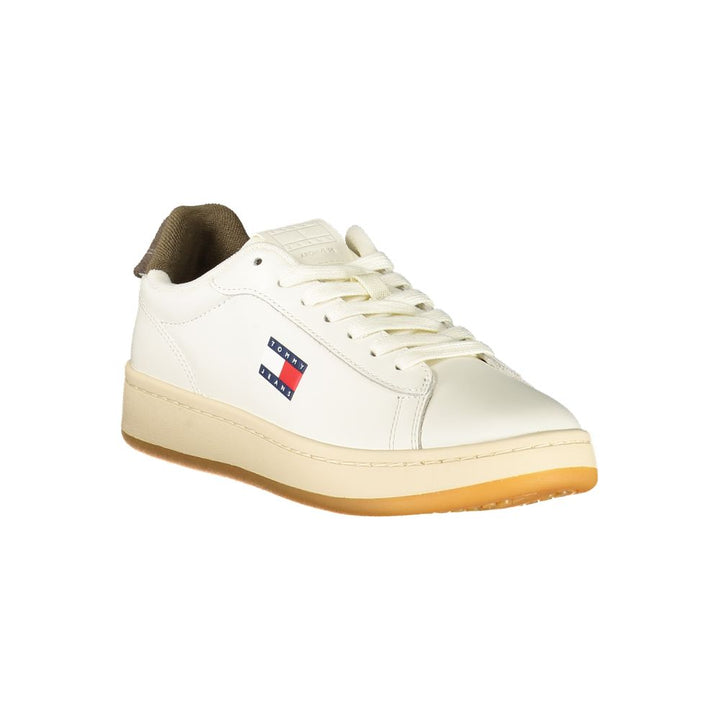 White Polyester Sneaker
