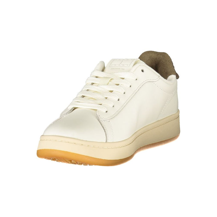 White Polyester Sneaker
