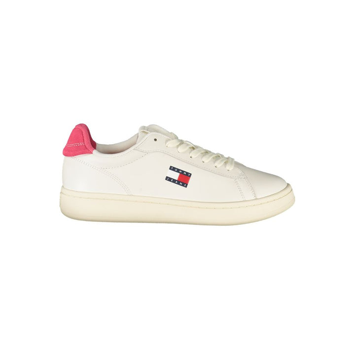 White Polyester Sneaker
