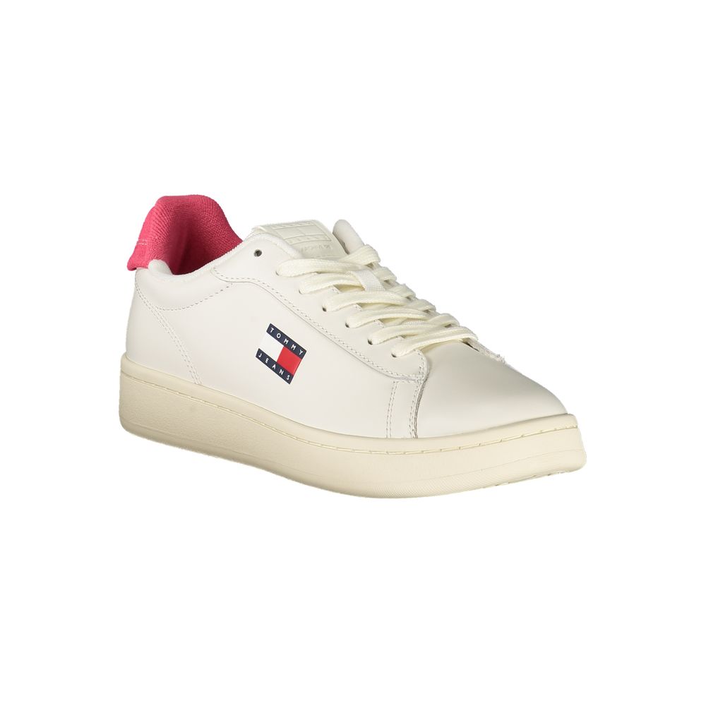 White Polyester Sneaker