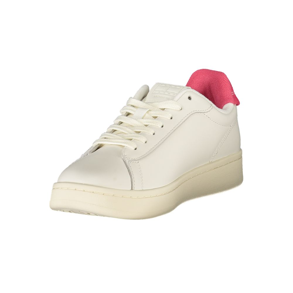 White Polyester Sneaker