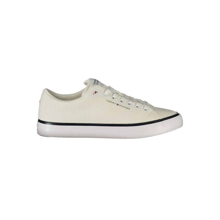 White Polyester Sneaker