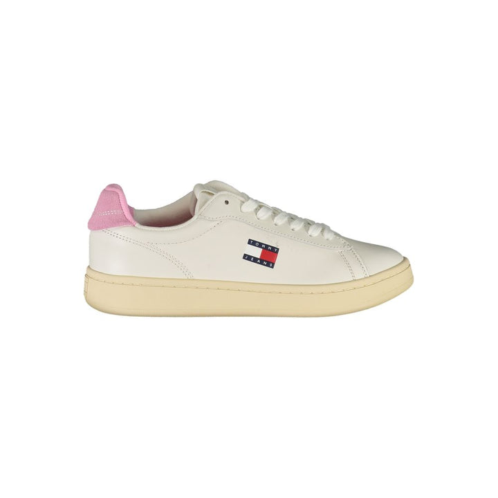 White Polyester Sneaker