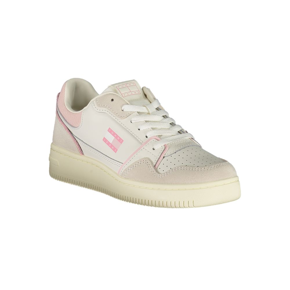 White Polyester Sneaker