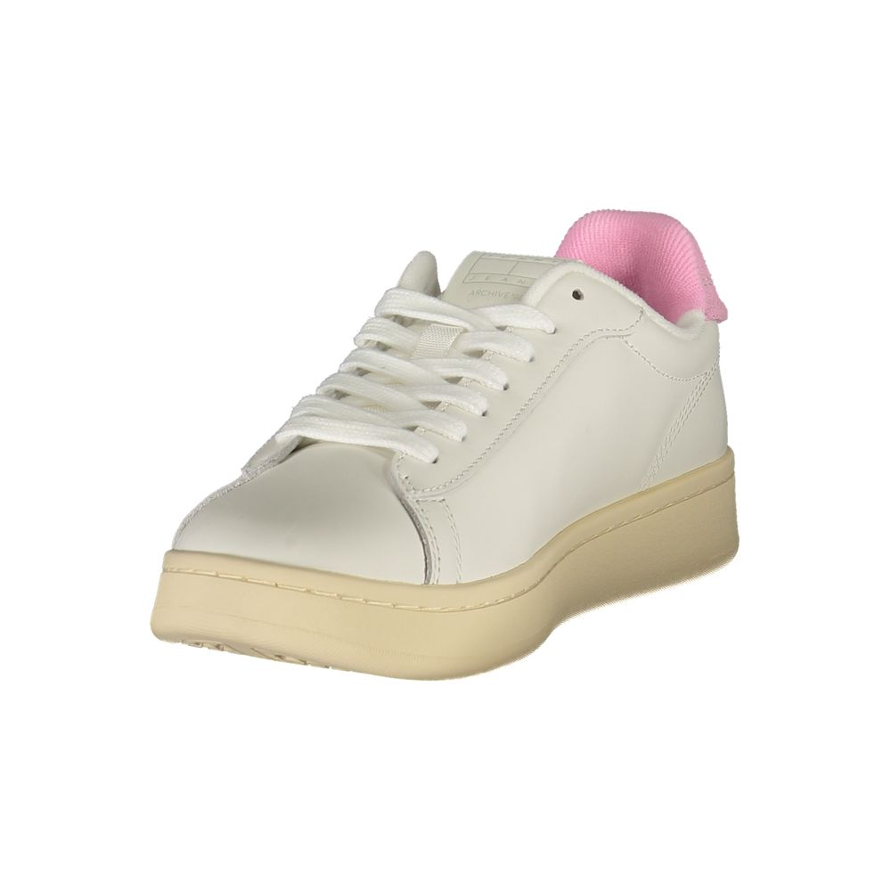 White Polyester Sneaker