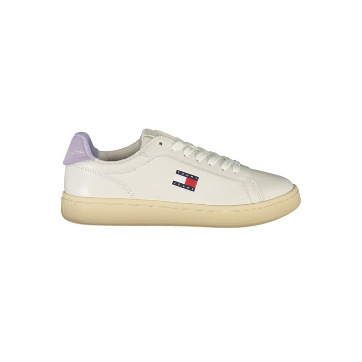 White Polyester Sneaker