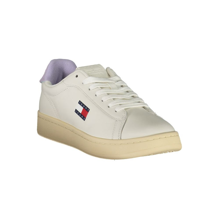 White Polyester Sneaker