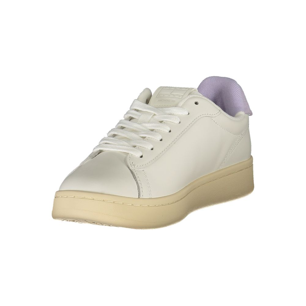 White Polyester Sneaker