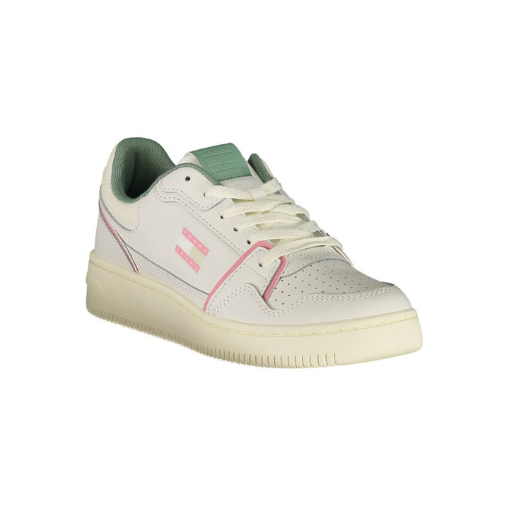White Polyester Sneaker