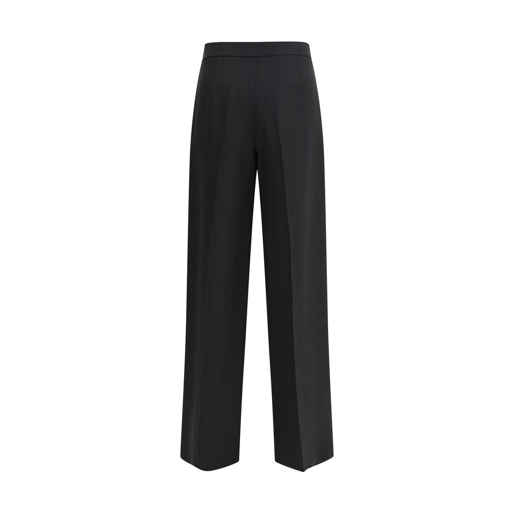 Silk crepe cady one-dart Pants