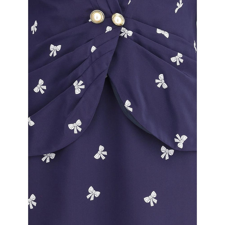 Bow patterned short Dress